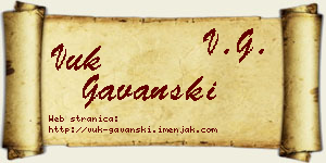 Vuk Gavanski vizit kartica